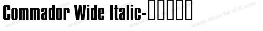 Commador Wide Italic字体转换